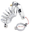 Spiral chastity cage with steel catheter in Dubai