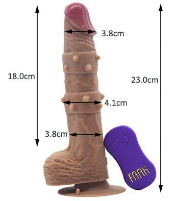 Swing Vibrating Dildo 23.5cm - 9 Function Medical Silicone