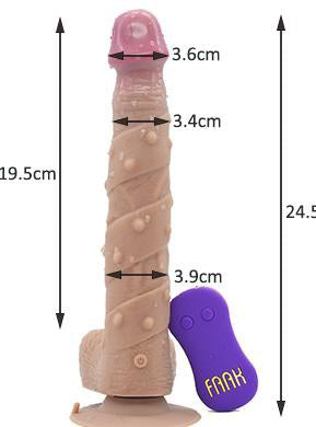 Vibrating Dildo 21cm - TPE ABS Wireless Remote