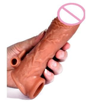 Vibration penis sleeve 18cm liquid silicone in Dubai