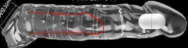 Vibration penis sleeve transparent L in Dubai