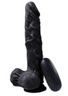 Victory Hero Vibrating Dildo 22.5cm - Black PVC 20 Frequency
